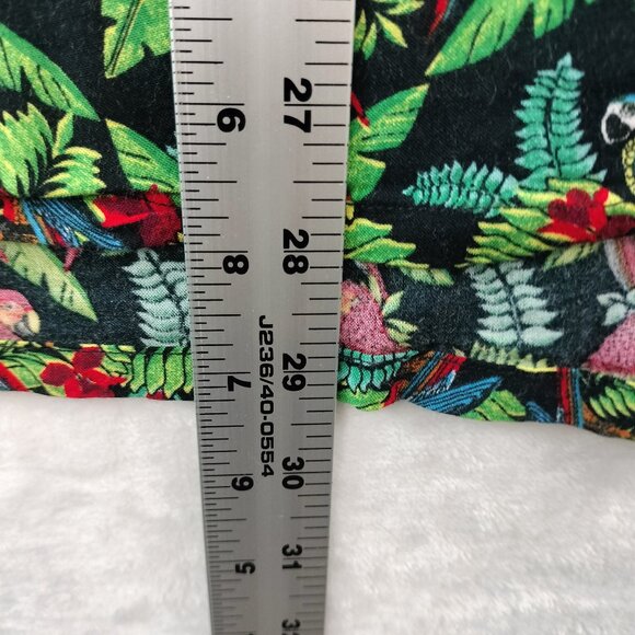 VTG OTC Hawaiian Camp Shirt Men Size XL SS Rayon Floral Tropical Parrot Bird - Picture 8 of 11